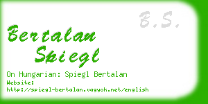 bertalan spiegl business card